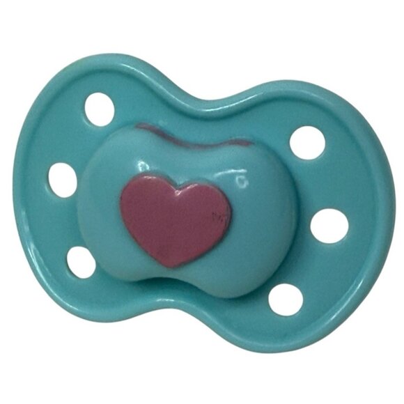 LuvaBella Baby Doll Replacement Pacifier Binky Dummy Blue Pink Heart Luva Bella - Picture 1 of 8